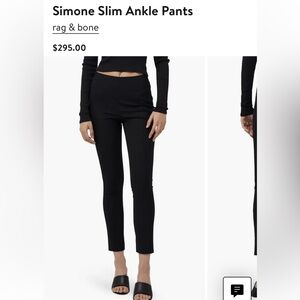 EUC 4 Rag & Bone Simone Slim Ankle Pants